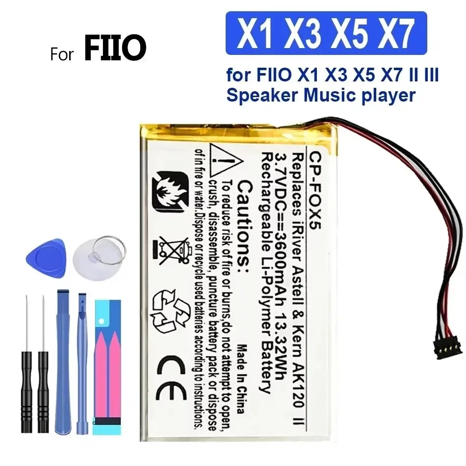 3500mah Battery for FIIO X1 X3 X5 X7 II Speaker Music Player