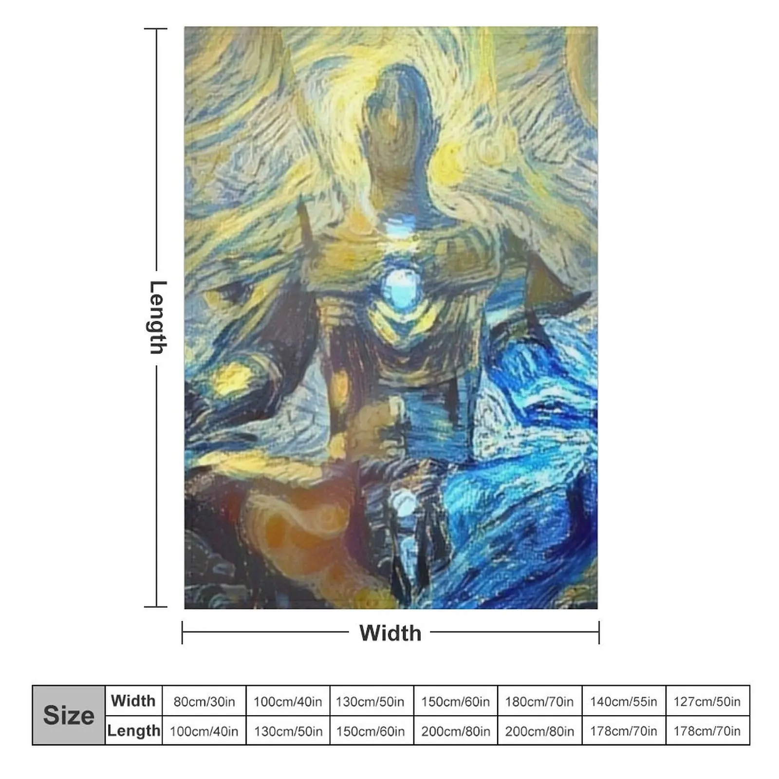 Vivec Morrowind Starry Night Throw Blanket Plush Moving funny gift Custom Blankets