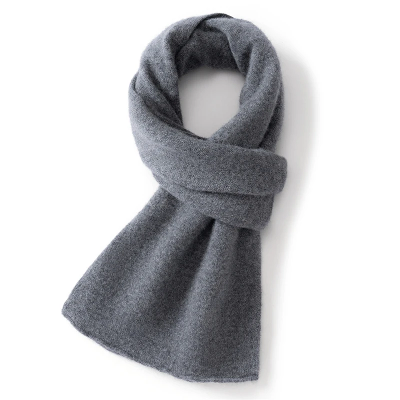 وشاح كشمير 100% مقاس 165*23 للنساء ملابس خارجية للخريف والشتاء، شال وشاح كشمير متماسك دافئ