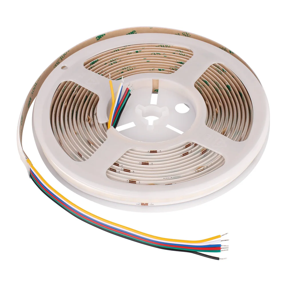 

Extra Diffuser COB RGB-CCT LED Strip Light 840LEDs/m DC 24V RGBW Linear Tape Light for Home Decor