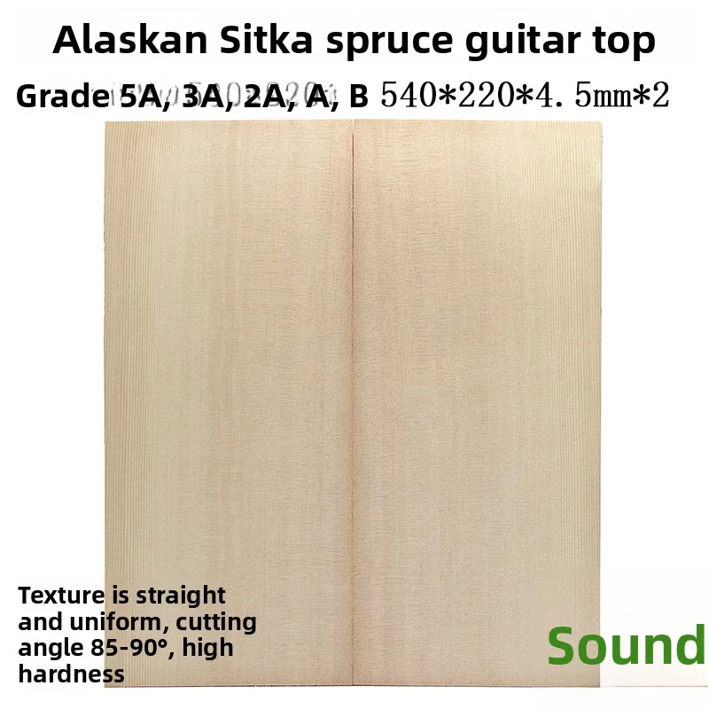 

Древесина для гитарных панелей из аляскинского ситканского ели, материал B5A, цельная доска для гитар, бренд Hongn