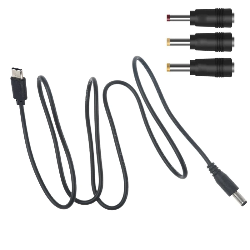 USB C Type-C to  5.5x2.1mm 2.5x0.7mm 3.5x1.35mm 4.0x1.7mm 5V Power Cable for Router LED Light Fan Any 5V Devices