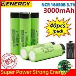 2024 Newest Super Strong Power NCR18650B 3.7V 1000/3000mah 18650 Lithium Rechargeable Battery For Electric Drill Toy Car Camera