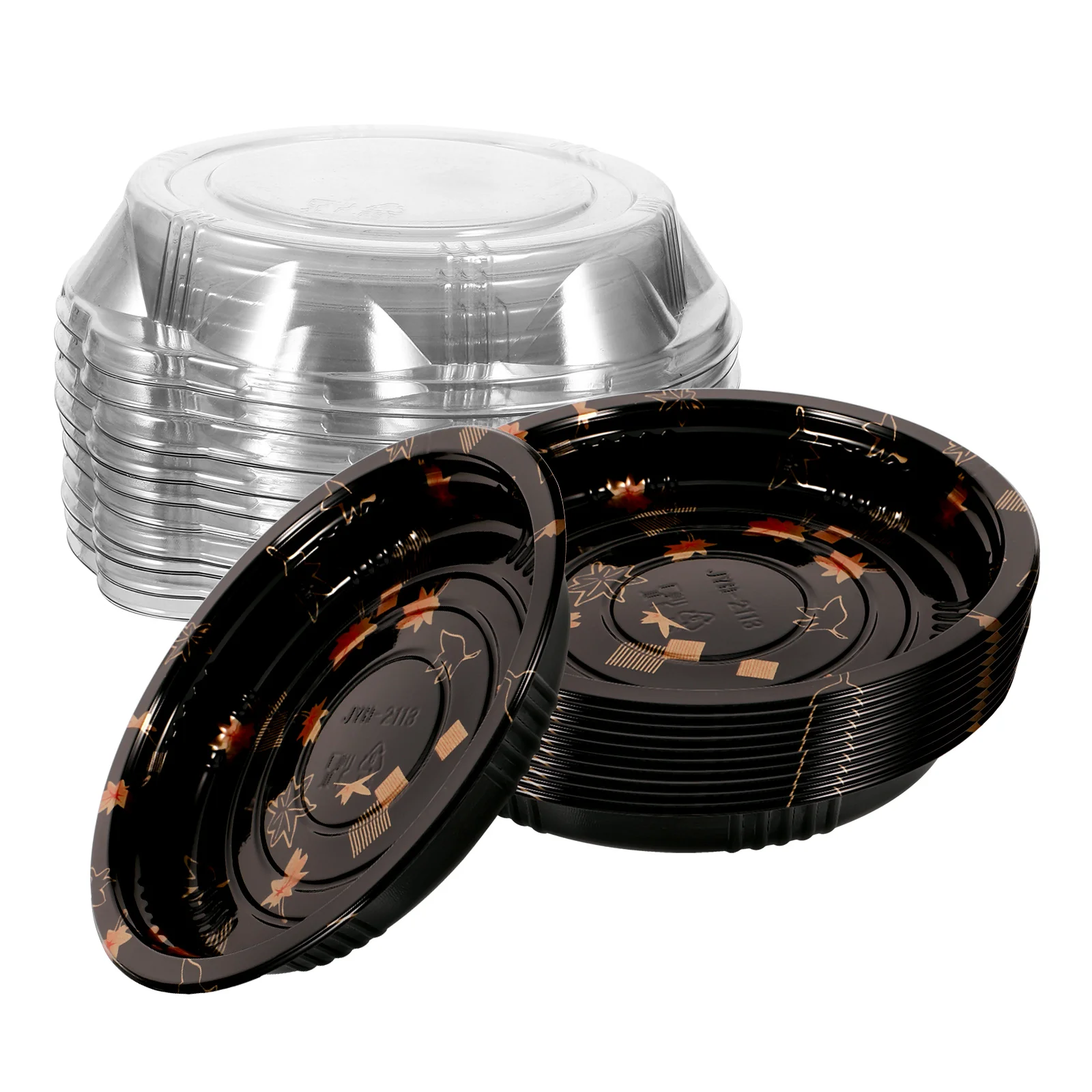 

20pcs 16cm Round Tray Plastic Containers Buffet Lids Food Snack Fruit Boxes Durable Safe Transparent Cover Design