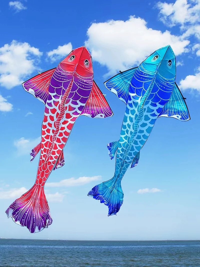 free shipping new fish kites giant kites for adults professional winds kites giant fish fun toys kite surfing full set Winder