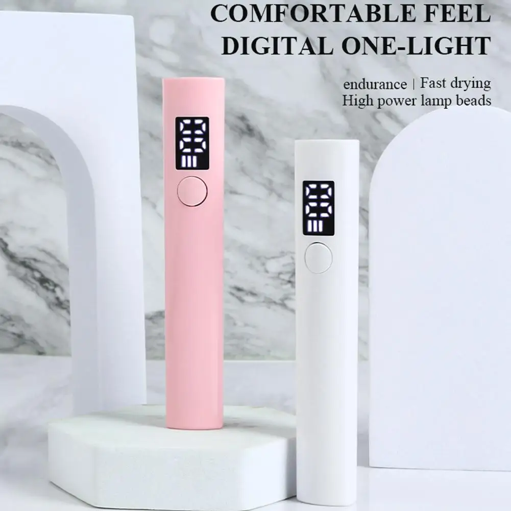 Portable Mini Nail UV LED Lamp With LED Display For Nail Gel Polish Curing Drying Rechargeable Manicure UV Light Dryer