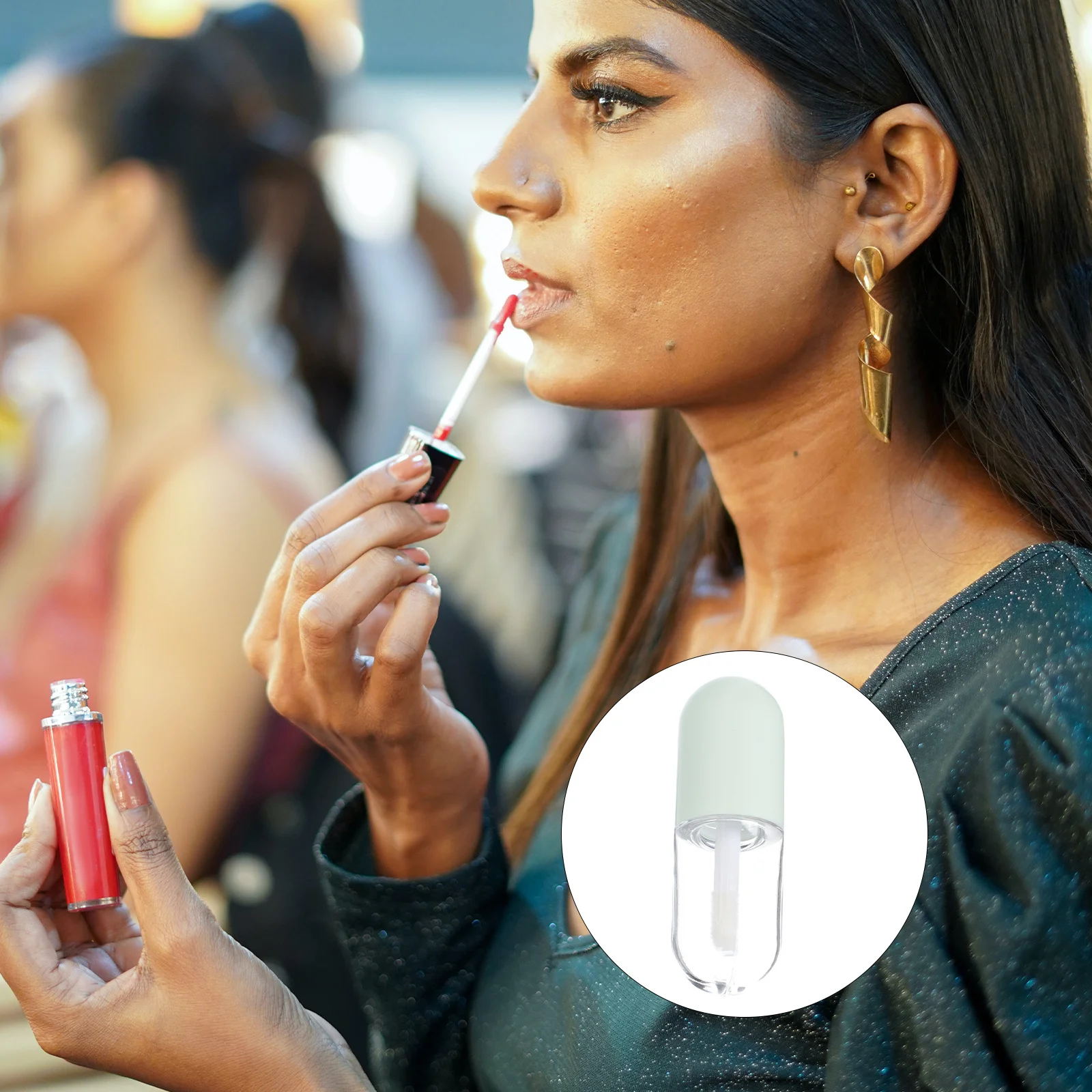 10 قطعة حاويات ملونة خفيفة الوزن المحمولة أنابيب ملمع الشفاه الفارغة لتقوم بها بنفسك ملء حجم السفر أنابيب فرعية بلسم زيت الشفاه