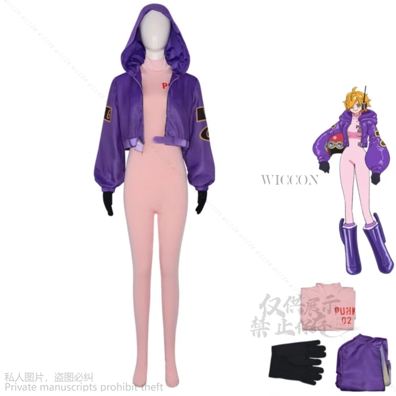 Jumpsuit Anime Egghead Island 106 Dr. Vegapunk 02 Lilith Cosplay Costume Sexy Coat Uniform Woman Lovely Carnival Christmas Suit