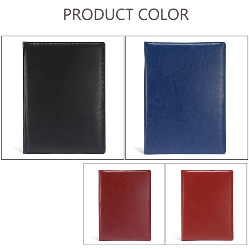 AF91-A4 PU Padfolio File Folder Portfolio Business Document Holder Metal Clipboard Pad Document Organizer Holder
