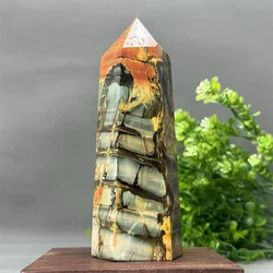 Natural Stone Red Turquoise Hex Wand Cream Reiki Healing Energy Meditation Spiritual Prayer Witchcraft Home Feng Shui Decoration