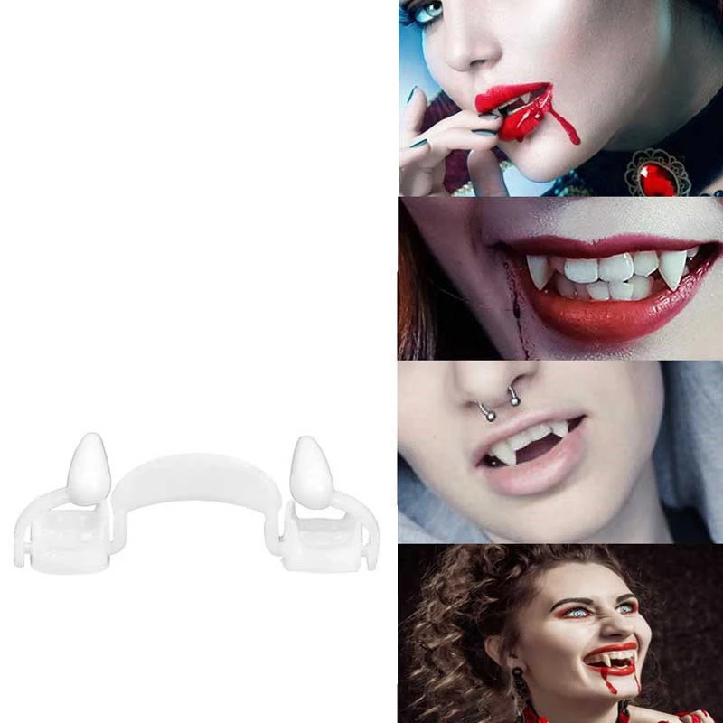 Telescopic Teeth Fangs Braces Fake Teeth Classic PP Halloween Party Cosplay Prop Halloween Costume Party Favors