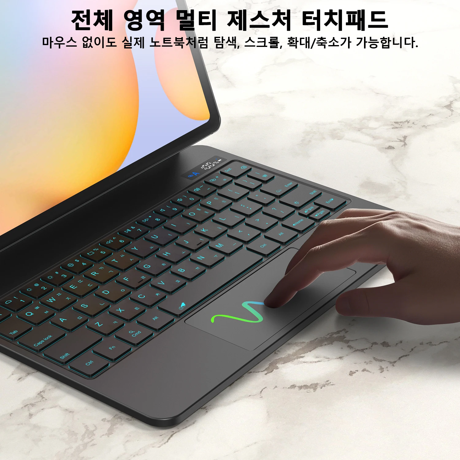 GOOJODOQ Teclado Mágico Para Samsung Galaxy Tab S6 lite 10.4 polegadas Suporte Cantilever Flutuante Magnético Display de Nível de Bateria