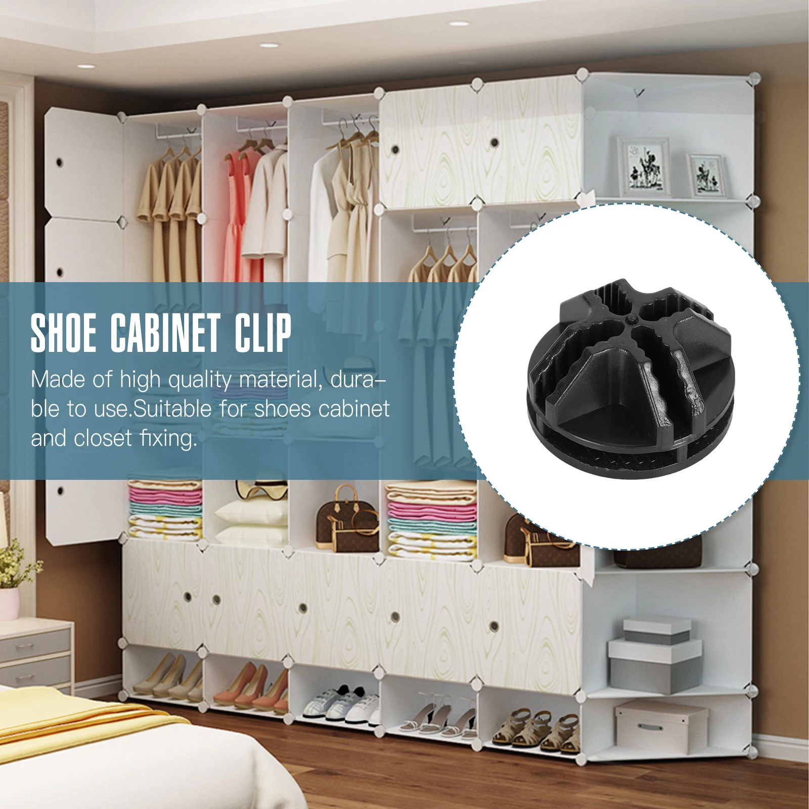

40pcs Cable Ties Wear Resistant Durable Lock Connectors Firm Wire Cube Plastic Closet Storage Rack Zip Fasteners