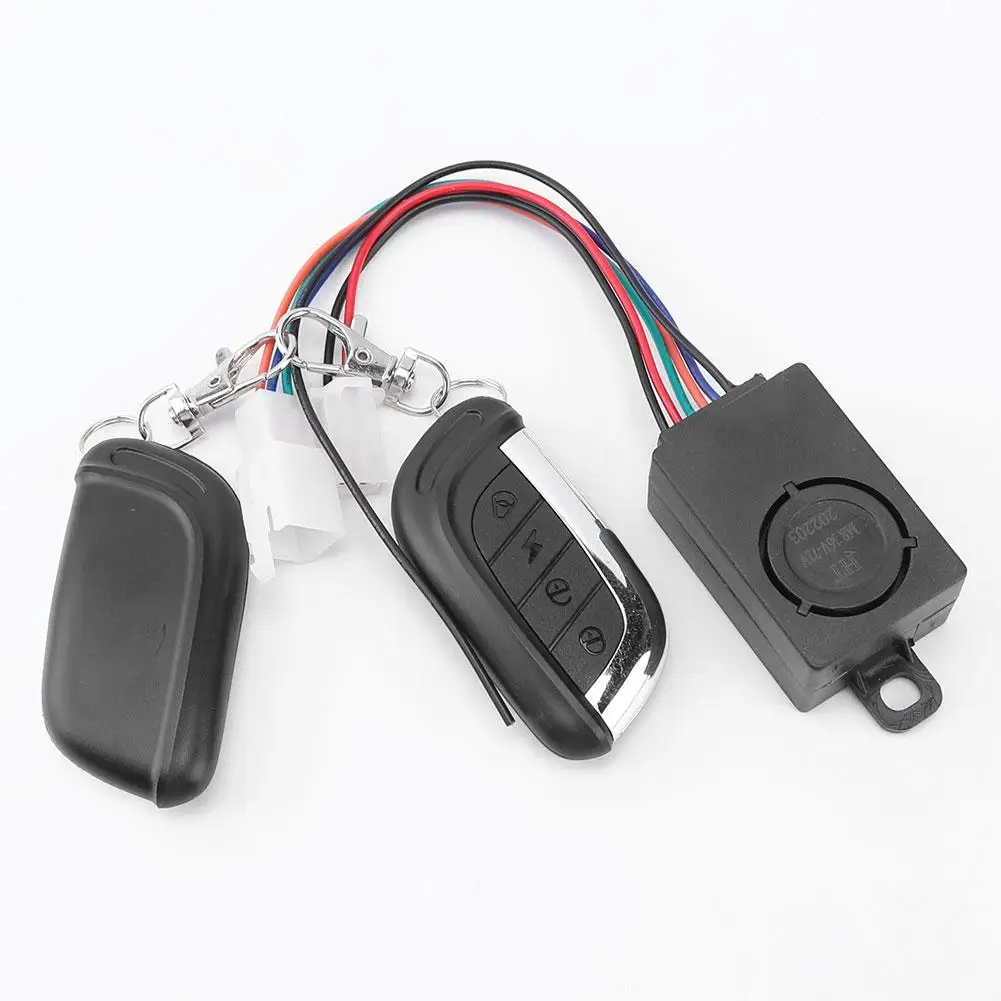 36-72V 125dB E-bike Anti-theft Alarm Device Anti Lost Electric Scooter Bicycle Remote Control One-Key Start Detector Alarm