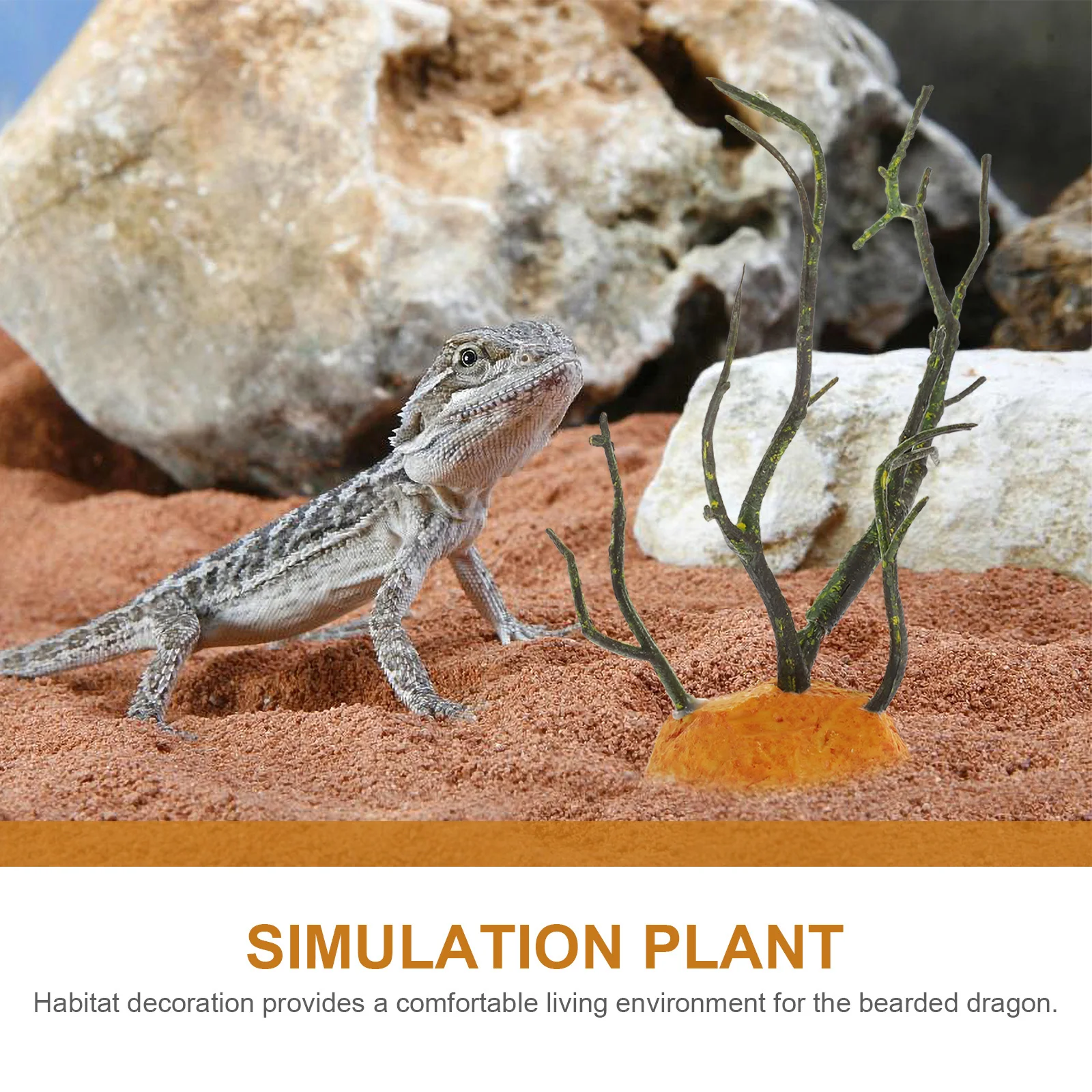 

Fake Plant for Reptile Tank Habitat Artificial Natural Decor Stable Terrarium Reptile Supplies Lizard Tank Accessories