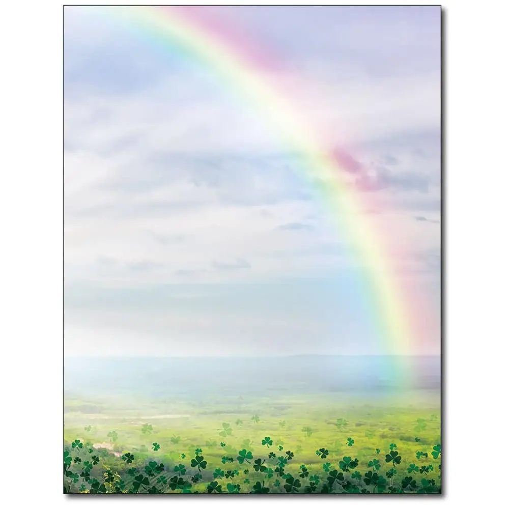 

Бумага для канцелярских принадлежностей Lucky Rainbow - 80 листов - отлично подходит для листовок, писем или приглашений ко Дню Святого Патрика