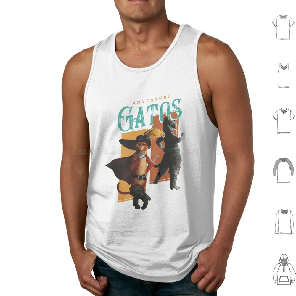 Púss Ín أحذية Cuteté Cát Fúnny Víntágé تانك القمم سترة بلا أكمام Púss Ín الأحذية Cártoon Cát ДЖ Goldilocks Pérриto Púss Ín