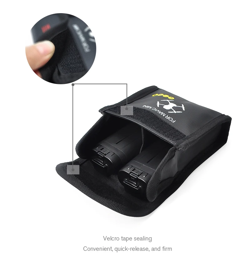 Para dji mini 2 lipo bateria saco à prova de explosão à prova de fogo 2 pçs baterias saco seguro para dji mavic mini 1 2 se acessórios drone