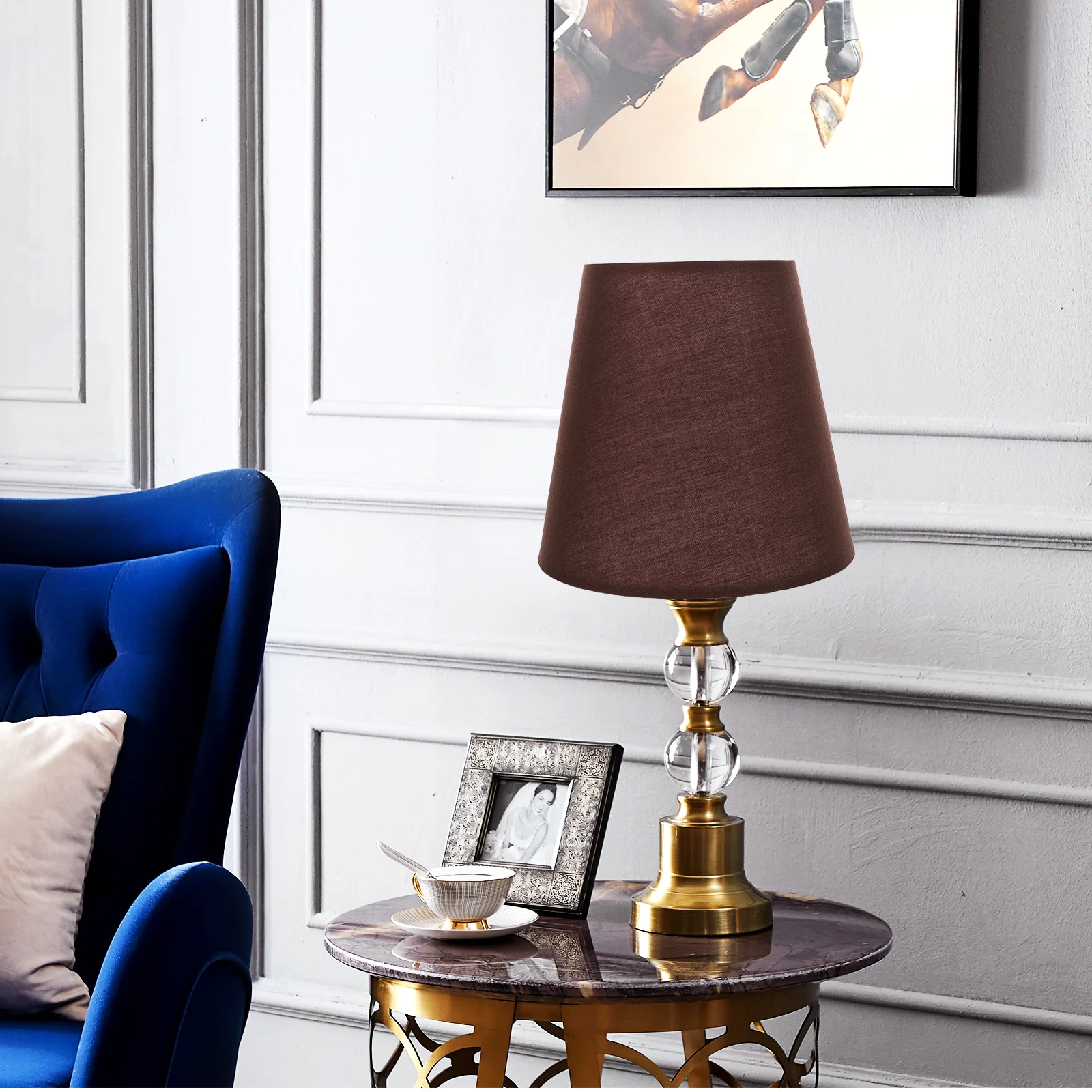 

Fabric Lampshade Cloth Chandelier For Desk Replacement Table Covers