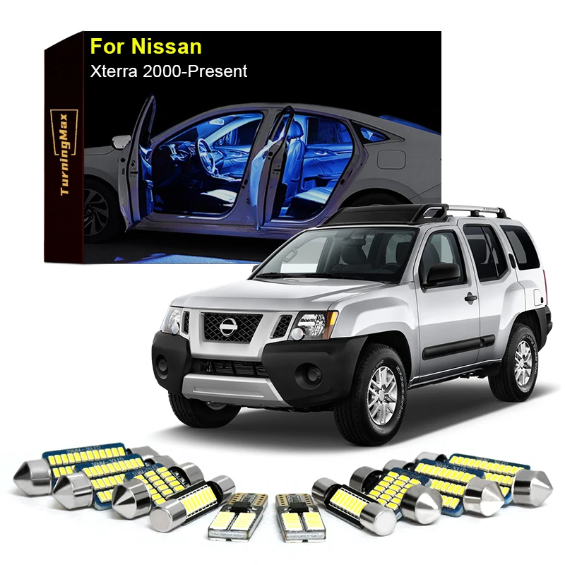 

Canbus Interior Lighting LED Bulbs Kit Package For Nissan Xterra 2000-Now Map Trunk Dome Map Lights Indoor Lamps Car Accessories