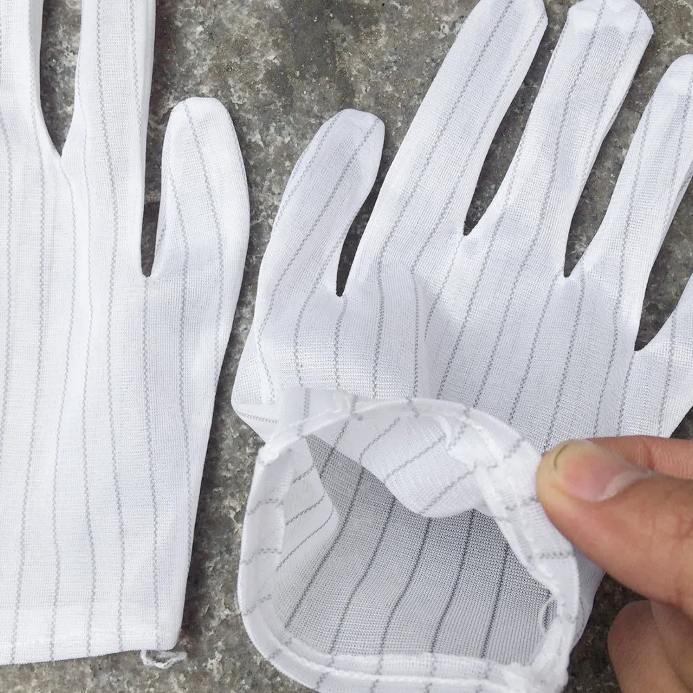 10Pair Anti-Static Gloves Electrostatic Discharge Protection Dacron Soft Breathable Safety Gloves for Workshop Factory Lab