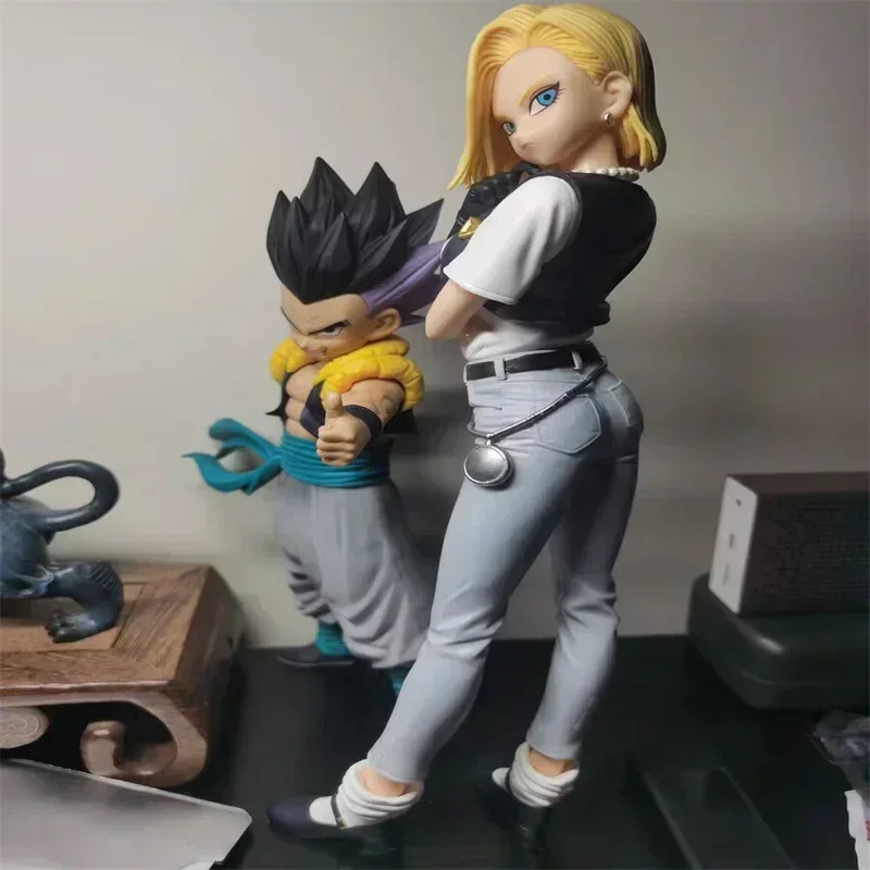 Authentic 25cm Dragon Ball Z Lazuli Android 18 Anime Statue Dbz Charming Lazuli Pvc Peripheral Toy Collection Dolls For Chidren