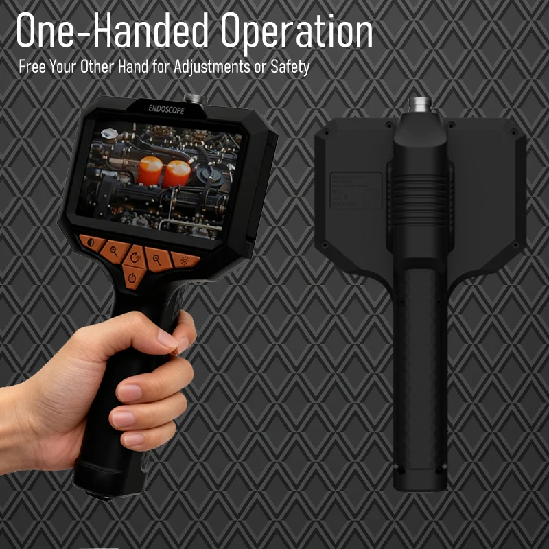 Endoscopio con pantalla de 4,3 pulgadas, cámara de 8mm, boroscopio Industrial de diseño dividido de 1-100m, cámara de inspección impermeable IP67 para tuberías de alcantarillado de coches