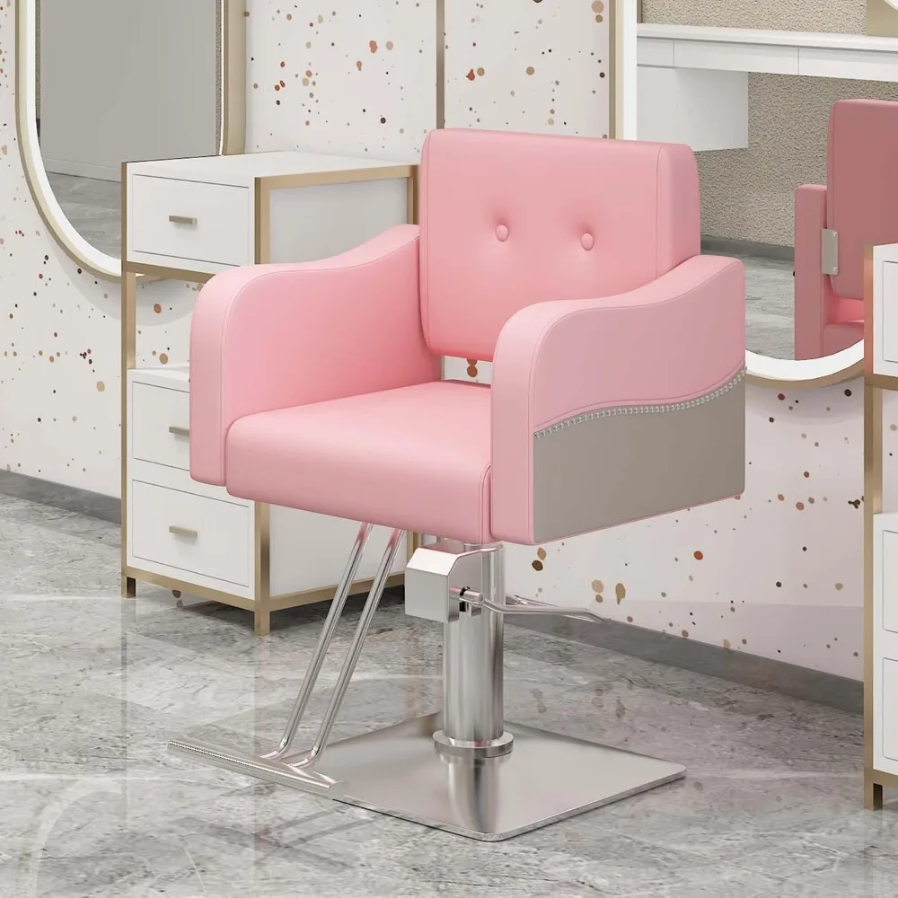 

Barber Chair, Hair Salon Chair for Stylist,360 Degrees Swivel Barber Chair, Height Adjustable Heavy Duty Hydraulic Pump