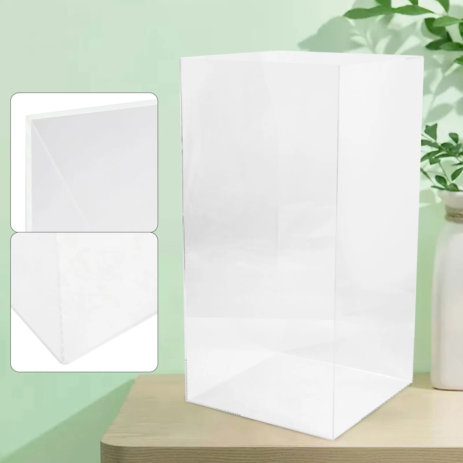 30*30*60CM Dust-Free Clear Box Showcase For Art Materials, Collectibles, Figures, Dolls Cube Large Acrylic Display Case