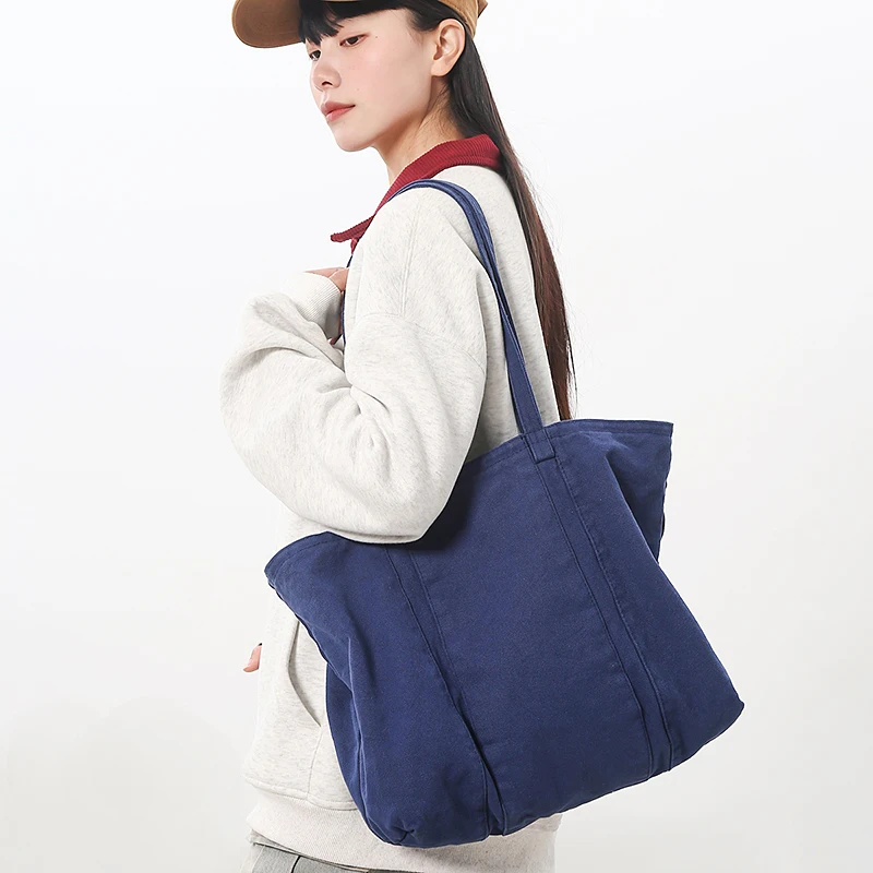 

Big Canvas Women's Bag Comfortable Shoulder Bag Vintage Eco Bag Korean Messenger Bag Y2K Designer Handbags Minimalist Tote Bag