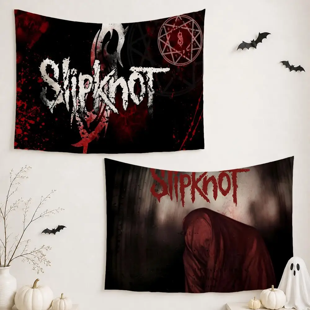Rock S-Slipknot Band Tapestry Custom Living Bedroom Party Dormitory interior Wall bohemian Decoration Attached clip