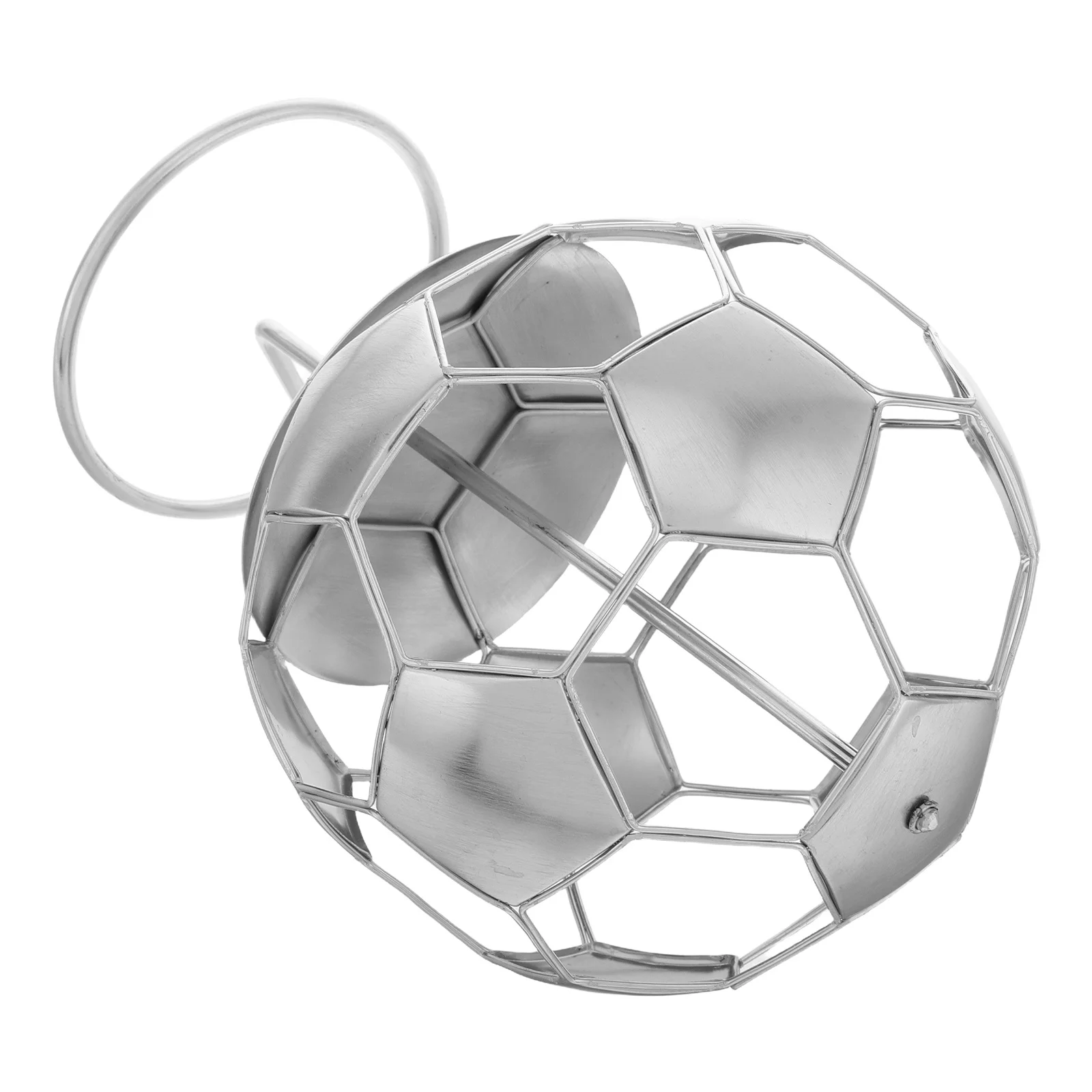

Soccer Ball Shape Pen Holder Stainless Steel Desktop Storage Bucket for Pens Pencils Office Desk Organizer Metal Pencil Cup