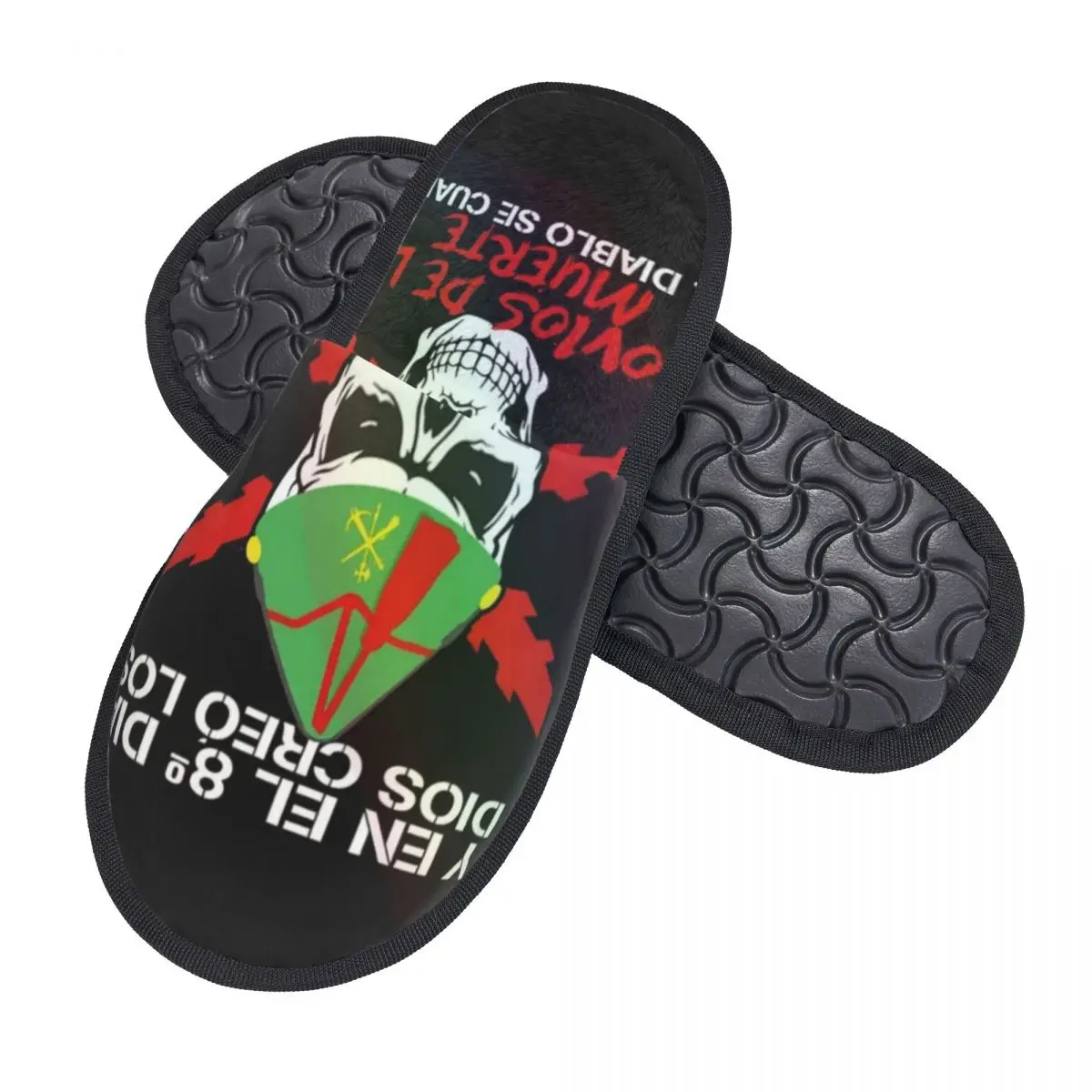 Custom Spanish Legion Soft Memory Foam House Slippers Women Spain Coat of Arms Comfy Warm Anti-skid Sole Slipper