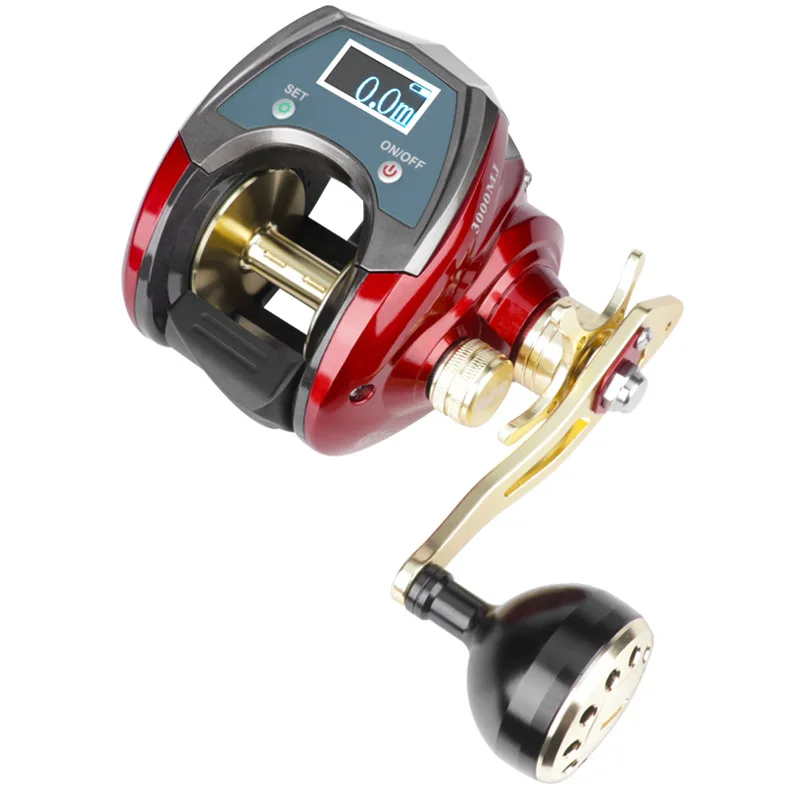 WOEN Digital display Baitcasting reel M300 Electronic counter Sea water protection Wide body Sea fishing Fishing reel