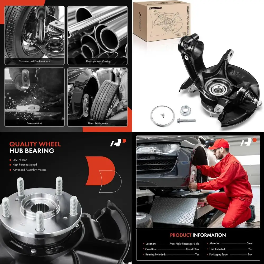 

A-Premium Front Right Steering Knuckle & Wheel Bearing Hub Assembly Compatible with Honda Accord 2013 2014 2015 2016 2017, 3.5L,