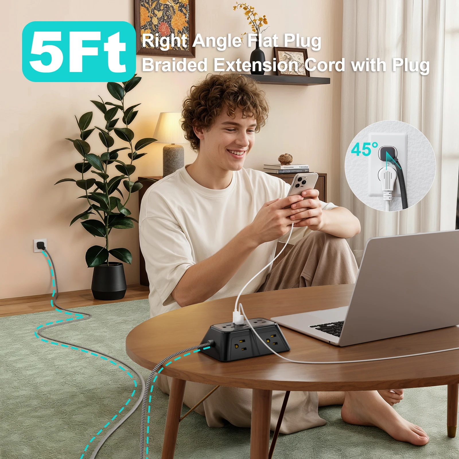 ปลั๊กไฟแบบแบนบางพิเศษ 6 ช่อง ป - Ac Surge Protector บทวิจารณ์และราคา