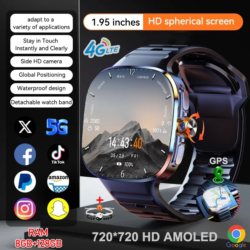8 ГБ + 128 ГБ ОЗУ 5G/4G Android 9.0 Смарт-часы 2,4-дюймовый AMOLED 2100 мАч Батарея 1000 Вт Камера GPS WIFI Google Приложение Загрузка Smartwatch 8 ГБ + 128 ГБ ОЗУ 5G/4G Android 9.0 Смарт-часы 2,4-дюймовый AMOLED 2100 мАч Батарея 1000 Вт Камера GPS WIFI Google Приложение Загрузка Smartwatch