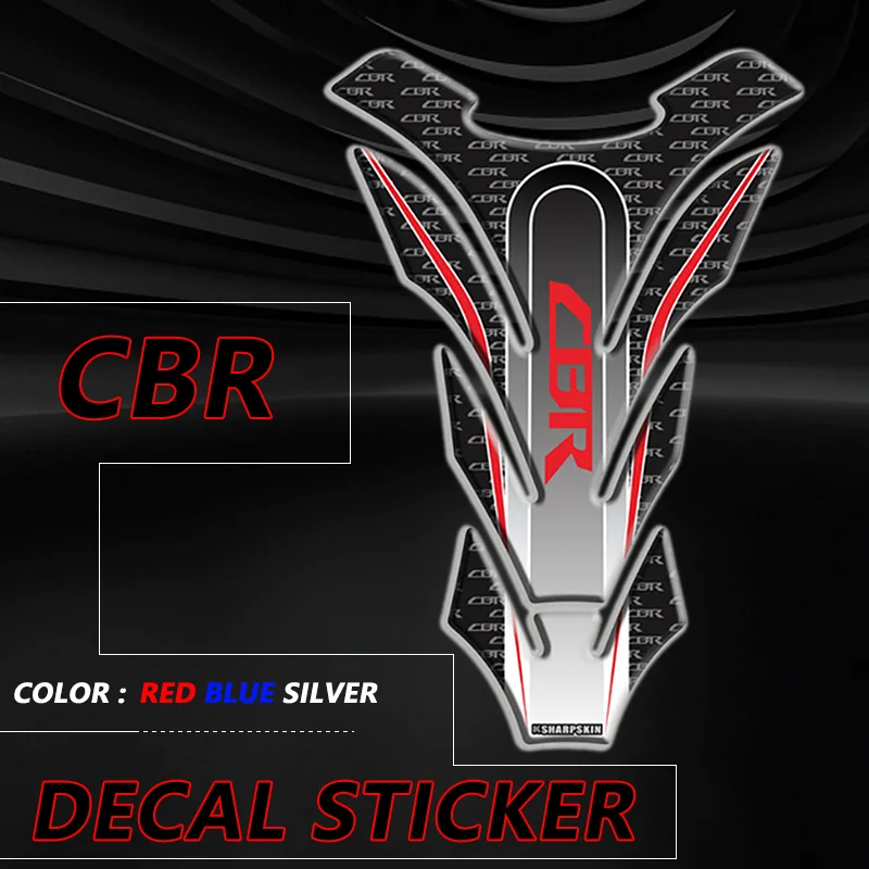 

Motorcycle Fuel Tank Sticker Pad 3D Fish Bone Sticker Decals For Honda CBR600RR CBR1000RR CBR650R 650F 900 954 929RR 1100XX