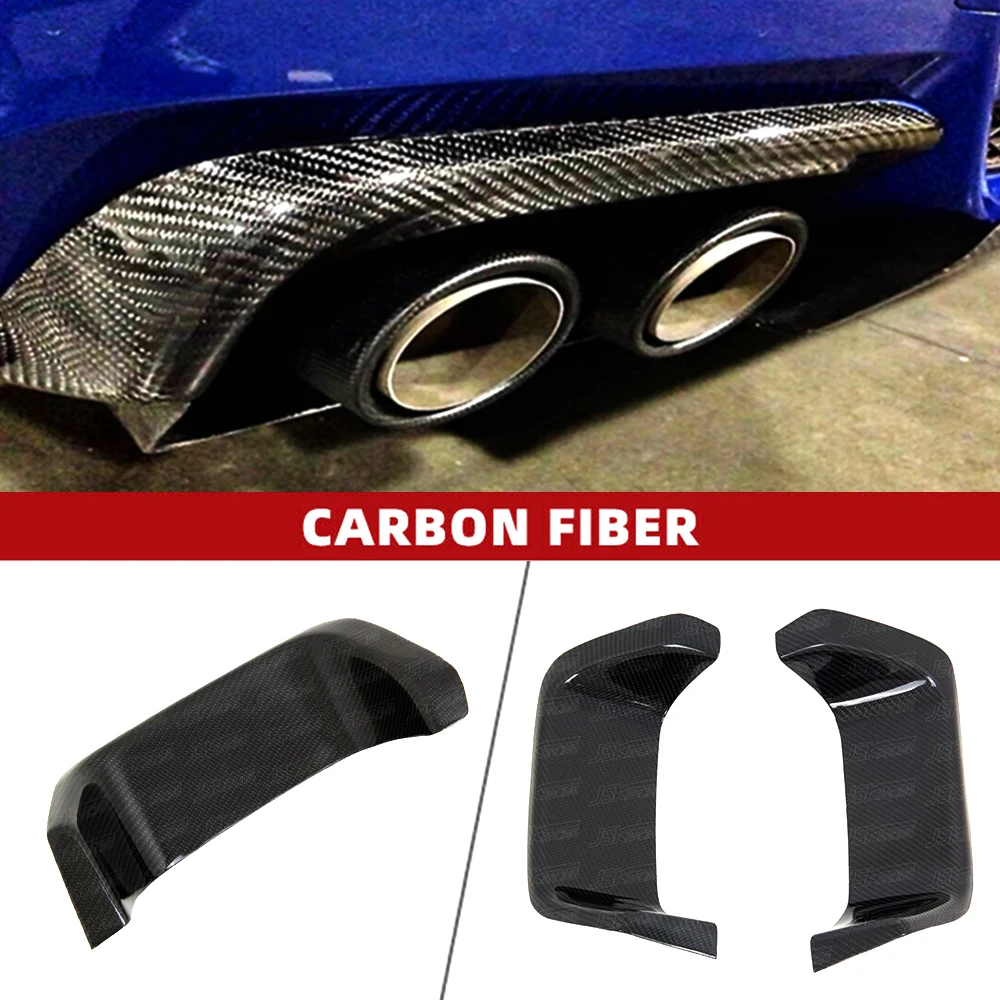 Carbon Fiber Rear Bumper Exhaust Heat Shields Splitter Bodykit For Subaru Impreza 2008-2011 WRX STI GRB GRF