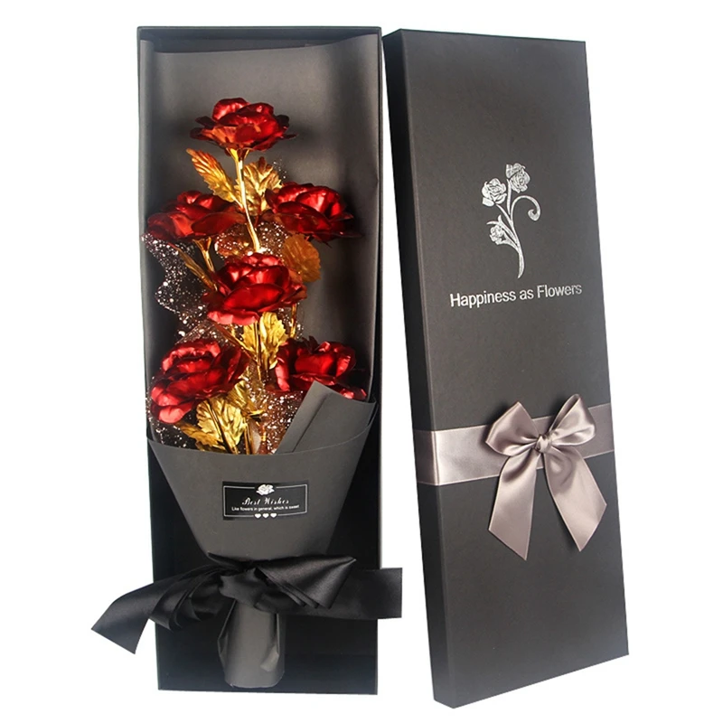 

Gold Roses Bouquet, Gold Plated Artificial Rose Golden Foil Rose, Forever Gifts For Her Valentine's Day Mothers Day