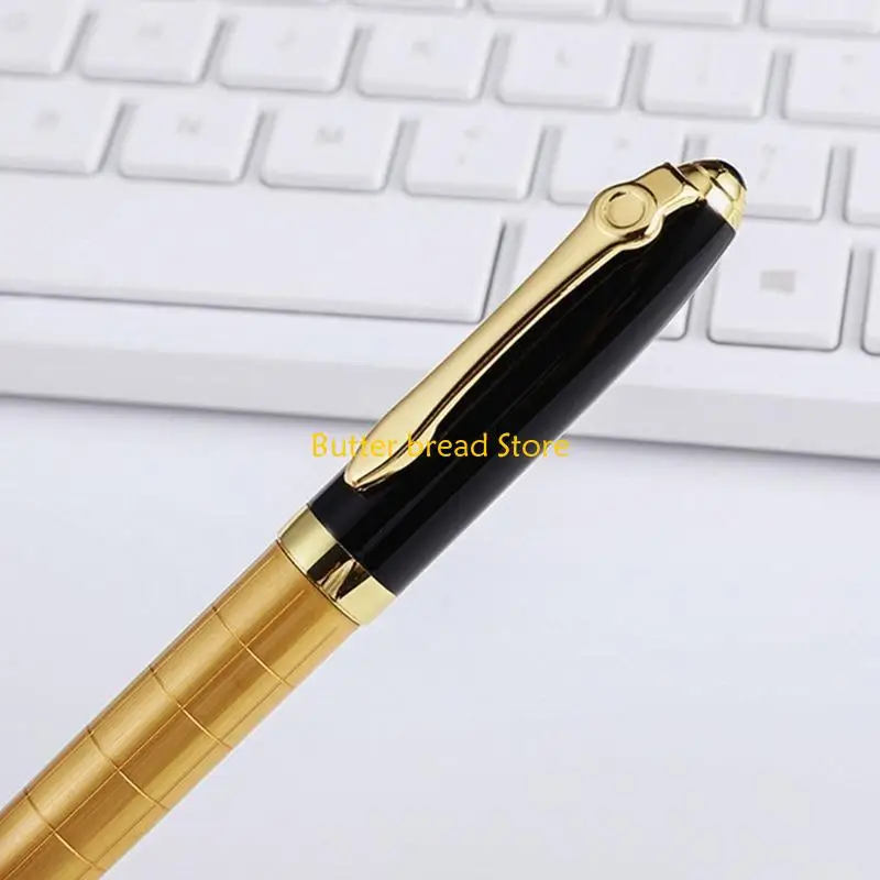 

W89C Men Gel Pen Metal Ballpoint Quick Dry Black Fine Point Smooth Tip for Doodling Drawing Painting Boys Girls