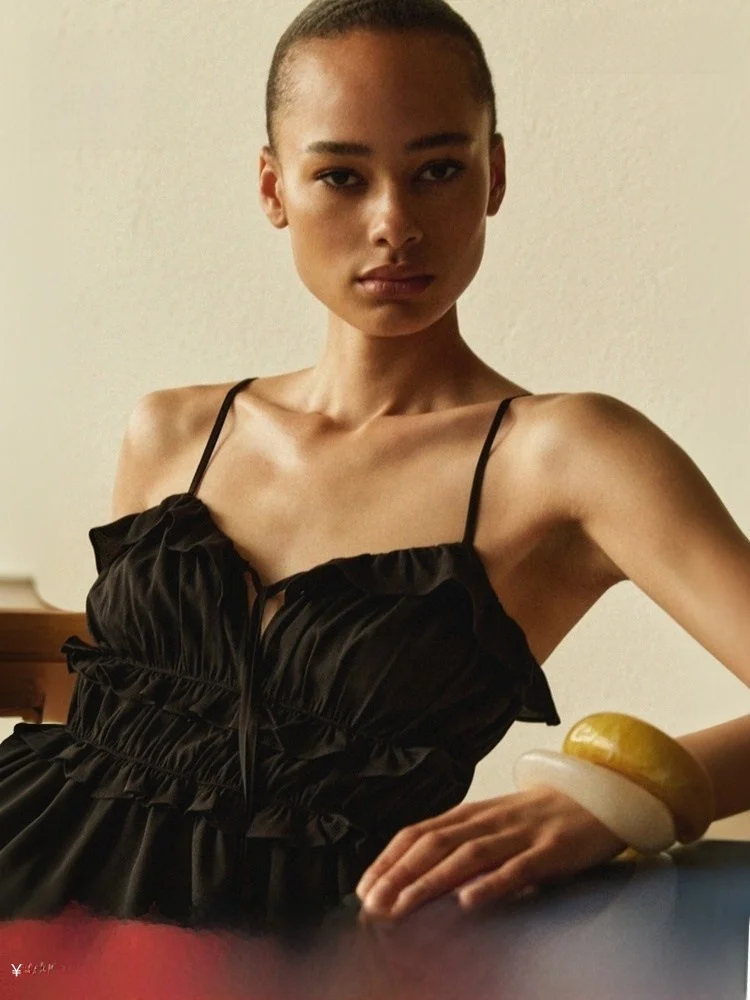 

Модный женский жилет H&M для весеннего сезона, укороченный топ без бретелек, плиссированный дизайн, 100% полиэстер, бренд H&M