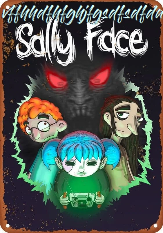 Sally Face Game Poster Metal Tin Sign For Office/Home/Classroom/Bathroom Decor 8X12 Inch sign