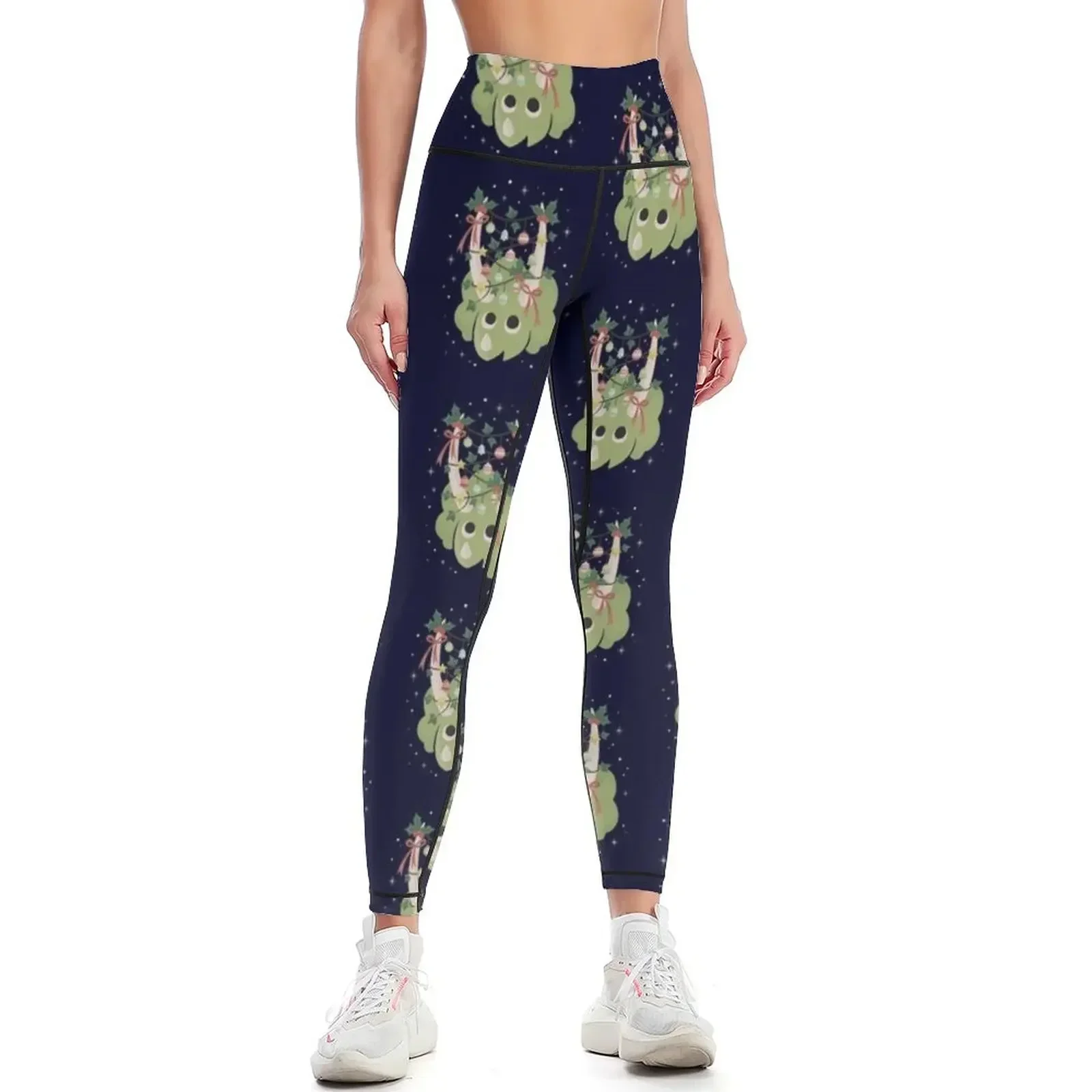 

Christmas Dinosaur Triceratops Tree-ceratops Leggings high waist gym's sportswear Fitness clothing Womens Leggings