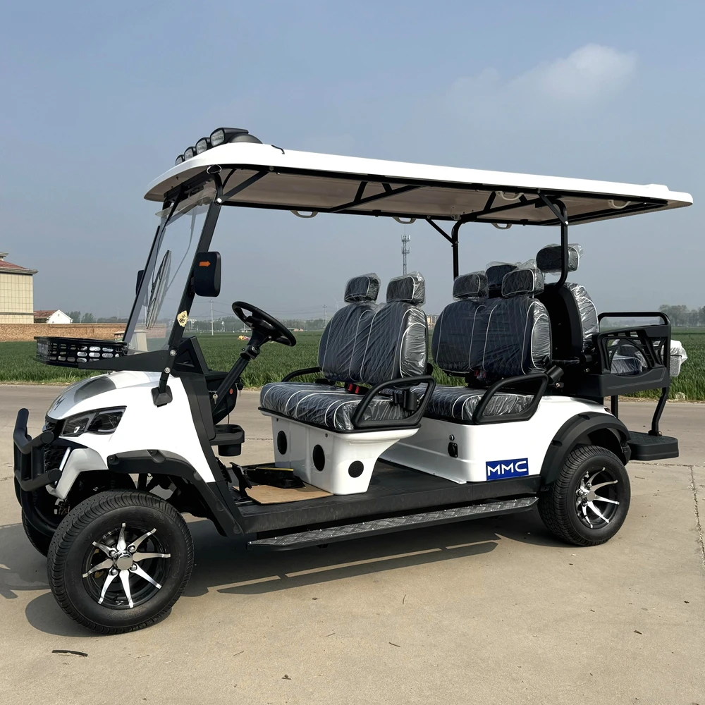 2024 New Design Factory Direct Advanced Mobility Scooter Wholesale Price 2+2 Seats Lithium Battery Solar Panel Electric Golf Car