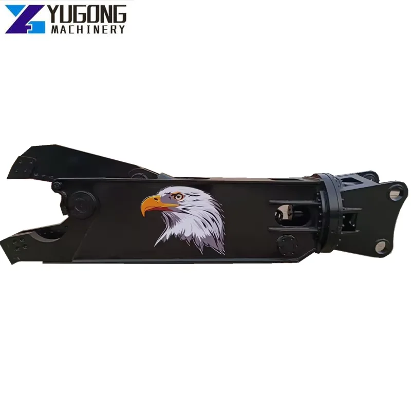 YG New Design 3 Tone Excavator Scrap Eagle Shear Excavator Attachment Price Robust Hydraulic Demolition Shear for Excavators