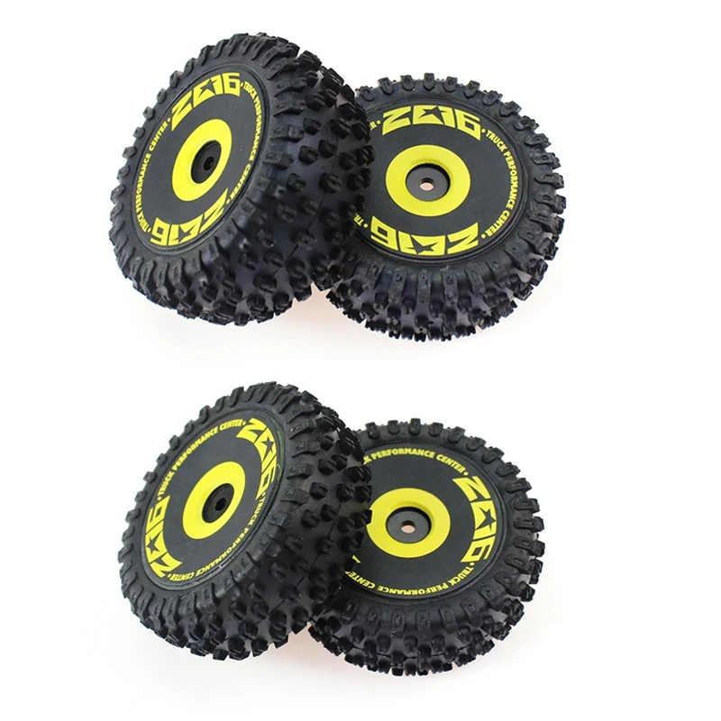 ●4Pcs Front and Rear Wheel Tire Tyre for 144001 144010 124016 124017 RC Car Upgrade Parts Spare Accessories