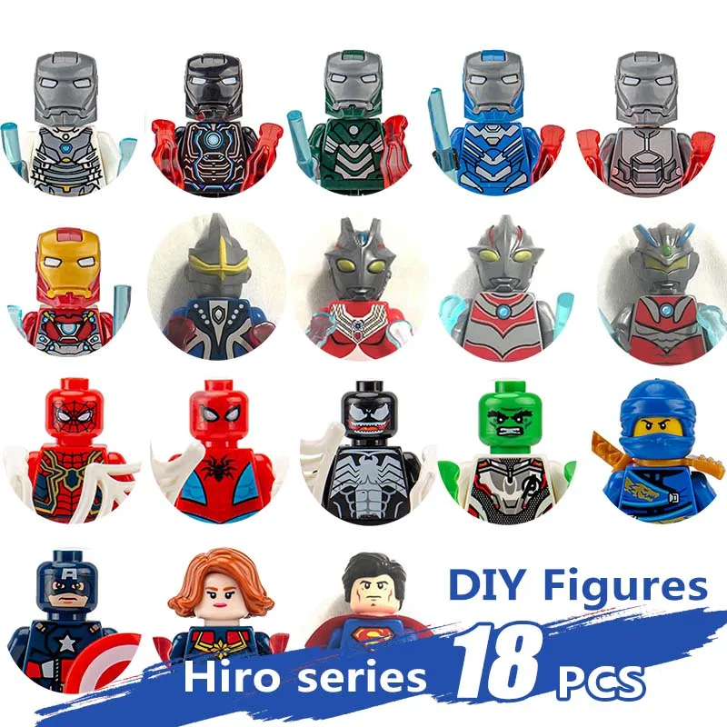

Kids Hiro Marval Toy Bricks Dolls Mini Figures Assemble Blocks Children Gifts Home Decoration