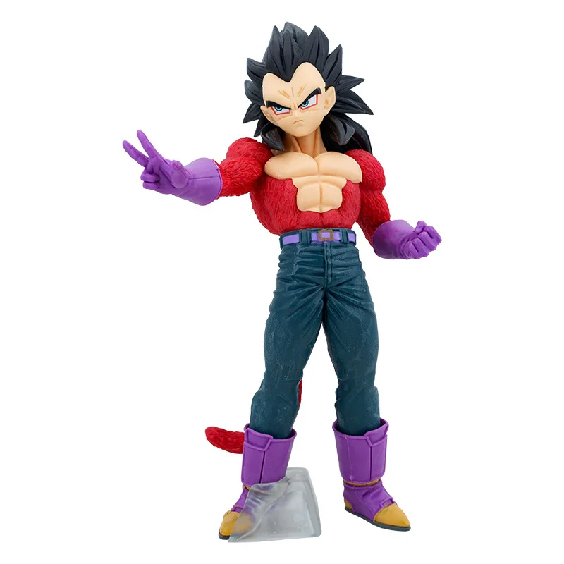25CM Anime Dragon Ball Vegeta IV GT Super Saiyan 4 Version Model Son Goku Toy Gift Collection Action Figure Doll