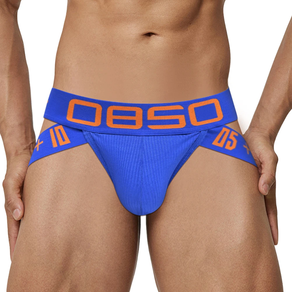 

Convex Pouch Briefs Cotton Briefs Comfortable Daily Wear All Season Use Hollow Pouch Letter Print Mid-rise Style Regular Length